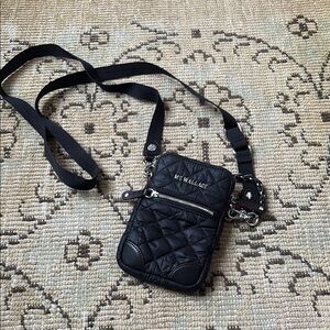 MZ Wallace Black Quilted Crossbody Bag